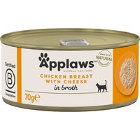 24x70g filet de poulet & fromage Applaws - Nourriture pour Chat