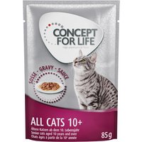 Ekonomipack: Concept for Life 24 x 85 g - All Cats 10+ i sås