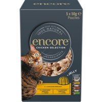 Encore Cat Jelly Pouch i gelé mixpack 5 x 50 g - Kycklingurval I (3 sorter)