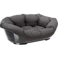 Lot corbeille Ferplast Siesta Deluxe + housse Sofà (taille 10) anthracite, pour chien et chat