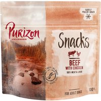 Come integrazione! Purizon Snack per cani Manzo & Pollo - senza cereali - 100 g