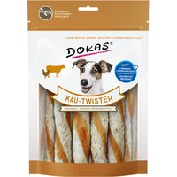 Dokas Twister bastoncini arrotolati Snack per cane - 200 g Pelle di manzo, Trippa e Petto di pollo