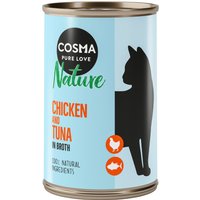 Cosma Nature 12 x 140 g - Pack económico - Peito de frango e atum