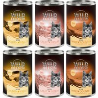 Wild Freedom Kitten 6 x 400 g pour chaton lot mixte : 2 x Great Desert, 2 x Wide Country, 2 x Golden Valley