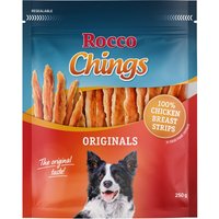 4x250g Chings Kipfilet in Repen Voorraadpak Rocco Hondensnacks