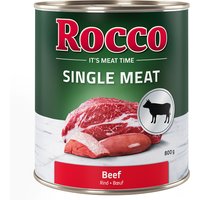 Rocco Single Meat 6 x 800 g pour chien bœuf