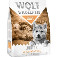 1kg Junior Soft Wide Acres, poulet Wolf of Wilderness Croquettes pour chien