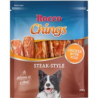 Rocco Chings Steak Style Snack per cani - 4 x 200 g Pollo