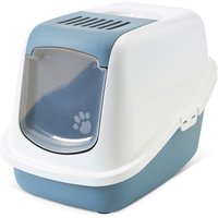 Savic Nestor Maison de toilette pour chat - Bleu/Blanc