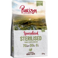 2,5kg Purizon Adult Sterilised dinde, poulet sans céréales - Croquettes pour chat