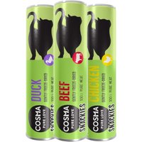 Blandat provpack: Cosma Snackies - Kyckling, anka, nötkött 70 g 3 sorter
