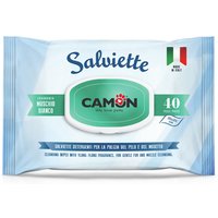 Camon White Musk Wipes för hårvård av hundar och katter - 40 st