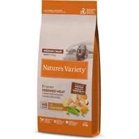 12 kg Nature's Variety Medium/Maxi + 4 x 300 g Paté No Grain på köpet! - No Grain Adult Free Range kyckling