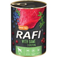 Ekonomipack: Rafi Dog 24 x 400 g - Med vilt, blåbär och tranbär