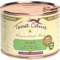 Terra Canis 12 x 200 g Alimento umido per cani - Manzo con Carota, Mela e Riso integrale