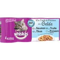 Whiskas La Carte 12 x 390 / 400 g pour chat - La Carte du Pêcheur en gelée (12 x 390 g)
