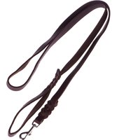 Laisse pour chien Heim au mousqueton tressé, marron - L 200 x l 1,8 cm