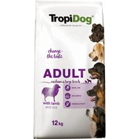 12kg TropidogPremium AdultMedium/Large, agneau nourriture sèche pour chiens