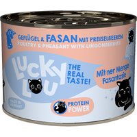 6x200g Lucky Lou Lifestage Adult volaille & faisan nourriture pour chat humide