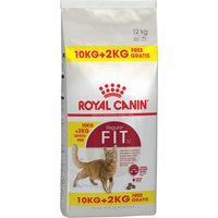 10 + 2 kg på köpet! 12 kg Royal Canin kattfoder - Fit (10 kg + 2 kg på köpet!)