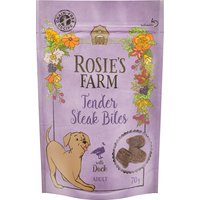 Rosie's Farm Adult "Tender Steak Bites" Anatra Snack per cane - 70 g