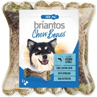 Briantos Chew Bones saumon, krill pour chien - 6 x 12 cm (330 g)