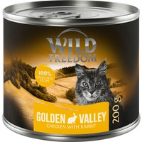 Offre d'essai : Croquettes, boîtes et friandises Wild Freedom pour chat - Boîte à l'unité Adult Golden Valley, lapin (200 g)