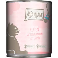 MjAMjAM Kitten 6 x 800 g - Jugoso pollo con aceite de salmón