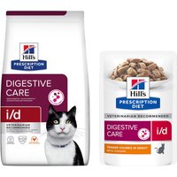 8 kg Hill's Prescription Diet + 12 x 85 g passande våtfoder på köpet! - i/d Digestive Care kyckling