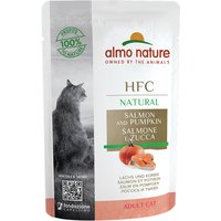 6x55g Almo Nature HFC Natural saumon, potiron - Pâtée pour chat