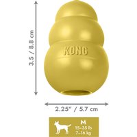KONG Classic Gold taille M : Ø5,5 x H9 cm jouet pour chien