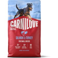 Dubbelpak: 2x4 kg Carnilove Active Adult Small Breed zalm & kalkoen droog hondenvoer