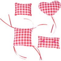 TIAKI Vichy Pillow Catnip med kattmynta - 4-delat set