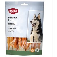 240g Trixie Denta Fun Chicken Chew Rolls ca. 12cm Hondensnacks