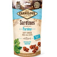 Carnilove Friandises semi-humides sardines, persil pour chat - 2 x 50 g