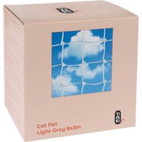 TIAKI kattnät med trådförstärkning, ljusgrått - 8 x 3 m