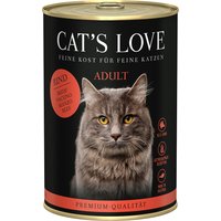 Cat's Love 6 x 400 g pour chat - pur bœuf