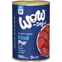 6x 400g WOW Pur bœuf nourriture pour chien humide