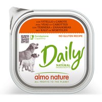 Almo Nature Daily 9 x 300 g pour chien - veau, carottes