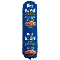 Brit Sausage 12 x 800 g - Nötkött & fisk
