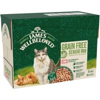 James Wellbeloved Grain-Free Senior 7+ Hypoallergenic Pouches - Salmon in Jelly - 12 x 85g