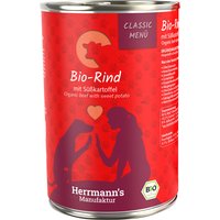 Herrmann's Classic Bio-Menü 6 x 400 g - Vaca biológica com batata-doce biológica