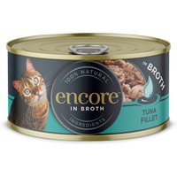 16x 70g Encore Blik Tonijnfilet Kattenvoer Nat