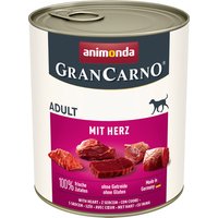 animonda GranCarno Original Adult 6 x 800 g pour chien - cœur