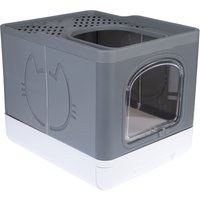 Maison de toilette TIAKI Hop-In Jax pour chat gris foncé