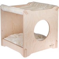 Natural Paradise kattgrotta Mimosa - Naturligt trä med krämigt överdrag