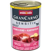 Ekonomipack: animonda GranCarno Adult Sensitive 24 x 400 g - Rent nötkött & potatis