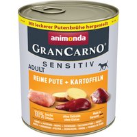animonda GranCarno Adult Sensitive 6 x 800 g - Ren kalkon & potatis