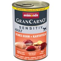 Lot animonda GranCarno Adult Sensitive 24 x 400 g pour chien - pur poulet, pommes de terre