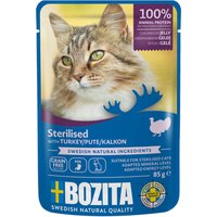 Bouchées en gelée Bozita Sterilised 12 x 85 g pour chat – dinde